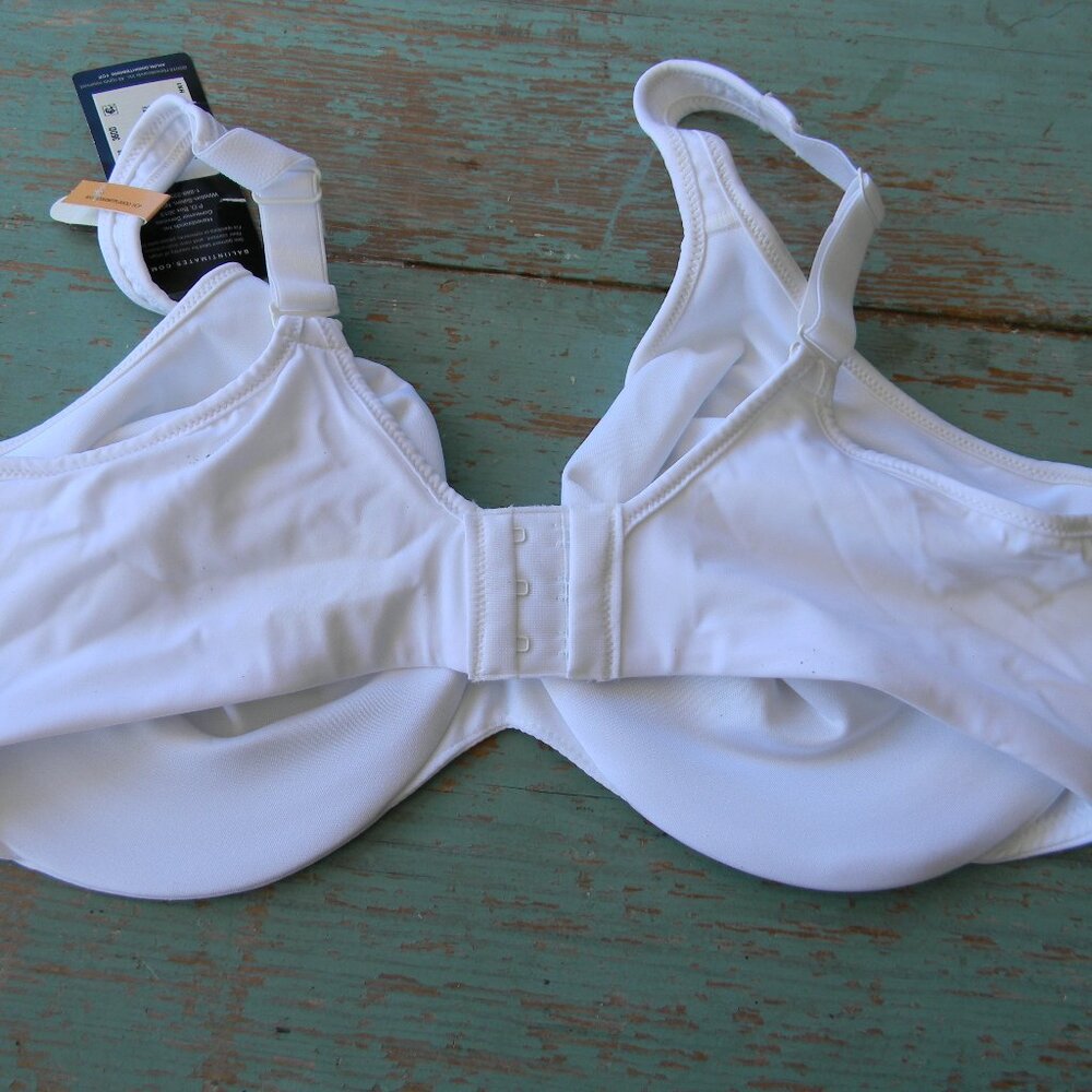 NWT BALI SMOOTHING DF3382 WHITE UNDERWIRE BRA SZ 36DD - Picture 3 of 4